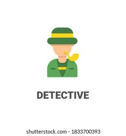  avatar detective vector icon from avatar collection. flat style illustration, perfect for your website, application, printing project, etc