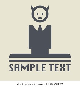 Avatar, different situations icon or sign, vector illustration