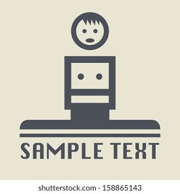Avatar, different situations icon or sign, vector illustration