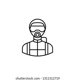 avatar diver outline icon. Signs and symbols can be used for web logo mobile app UI UX