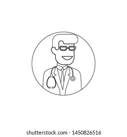 avatar of doctor icon. Element of avatar for mobile concept and web apps icon. Outline, thin line icon for website design and development, app development