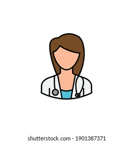 avatar doctor outline icon. Signs and symbols can be used for web logo mobile app UI UX