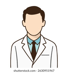 avatar de um médico em um casaco branco