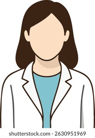 avatar de um médico em um casaco branco