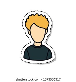 avatar doodle icon, vector illustration