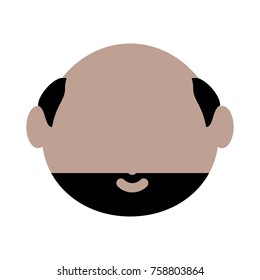 avatar  elderly man icon over white background colorful design vector illustration