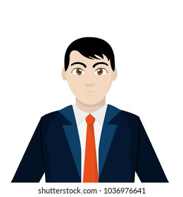 avatar elegant man with shirt and hairstyle
