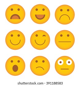 Avatar, Emoji. Vector emotional face icons