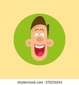 Avatar emotion joy in the circle