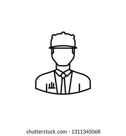 avatar engineer outline icon. Signs and symbols can be used for web logo mobile app UI UX
