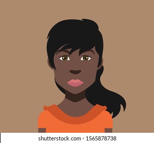 Avatar face with hair and eyebrow - Vecto