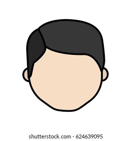 avatar face man line cartoon
