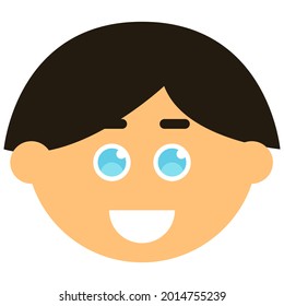 avatar face smiling man. Vector illustration. male cartoon icons.