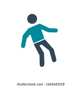 avatar falling silhouette style icon design, Insurance health care security protection life accident and guard theme Vector illustration