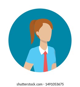 Avatar of a fashion woman design, Girl female person human and beauty theme Vector illustration