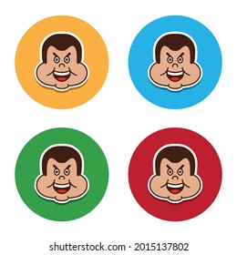 avatar of fat man vector image 