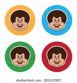 avatar of fat man vector image 