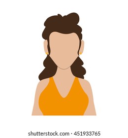 Avatar female concept represented by Woman icon. Isolated and flat illustration