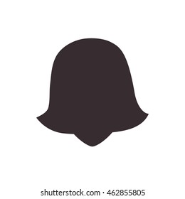 Avatar female concept represented by woman head icon. Isolated and flat illustration