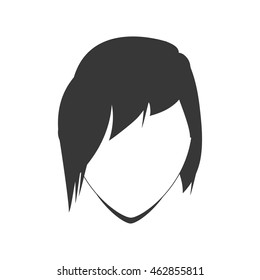 Avatar female concept represented by woman head icon. Isolated and flat illustration