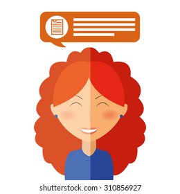 avatar female design, vector illustration eps10 graphic 