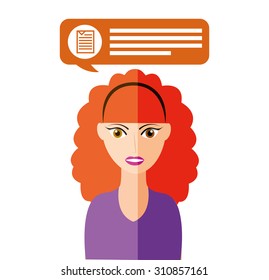avatar female design, vector illustration eps10 graphic 