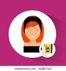 avatar female design, vector illustration eps10 graphic 