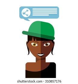 avatar female design, vector illustration eps10 graphic 