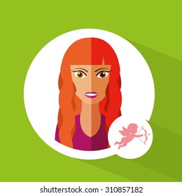 avatar female design, vector illustration eps10 graphic 
