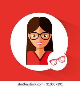 avatar female design, vector illustration eps10 graphic 