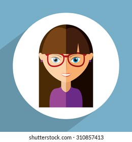 avatar female design, vector illustration eps10 graphic 