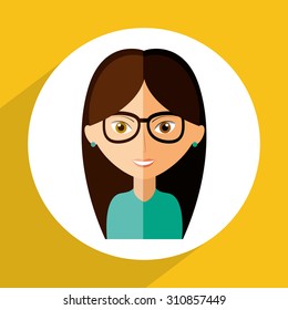 avatar female design, vector illustration eps10 graphic 