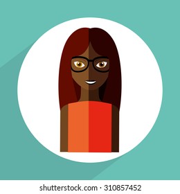 avatar female design, vector illustration eps10 graphic 