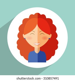 avatar female design, vector illustration eps10 graphic 