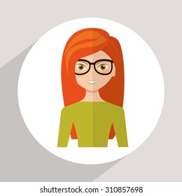 avatar female design, vector illustration eps10 graphic 