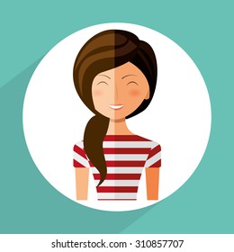 avatar female design, vector illustration eps10 graphic 