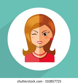 avatar female design, vector illustration eps10 graphic 