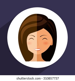 avatar female design, vector illustration eps10 graphic 