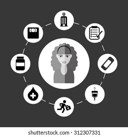avatar female design, vector illustration eps10 graphic 