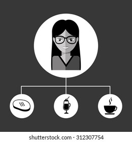 avatar female design, vector illustration eps10 graphic 