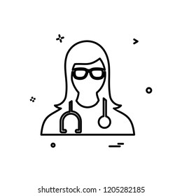 Avatar female icon design vector