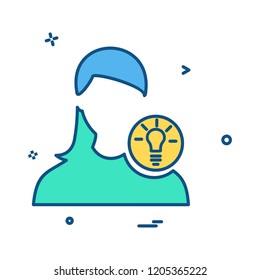 Avatar female icon design vector