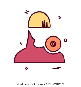 Avatar female icon design vector