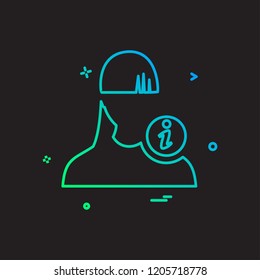 Avatar female icon design vector