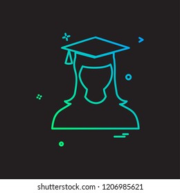Avatar female icon design vector