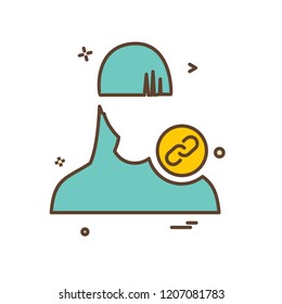 Avatar female icon design vector
