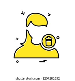 Avatar female icon design vector