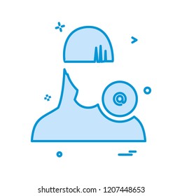 Avatar female icon design vector