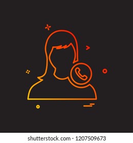 Avatar female icon design vector