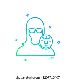 Avatar female icon design vector